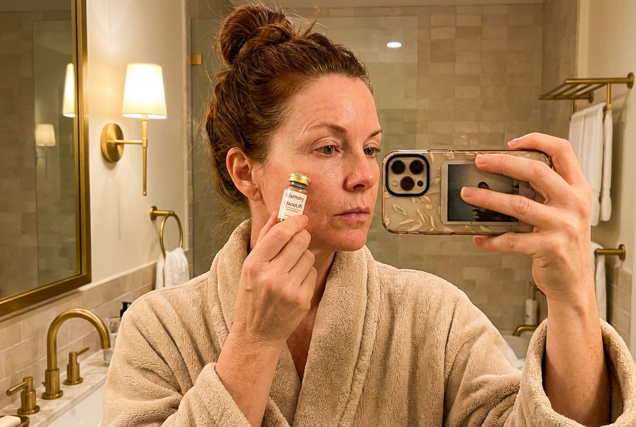 First time using the Glamory MicroLift — selfie